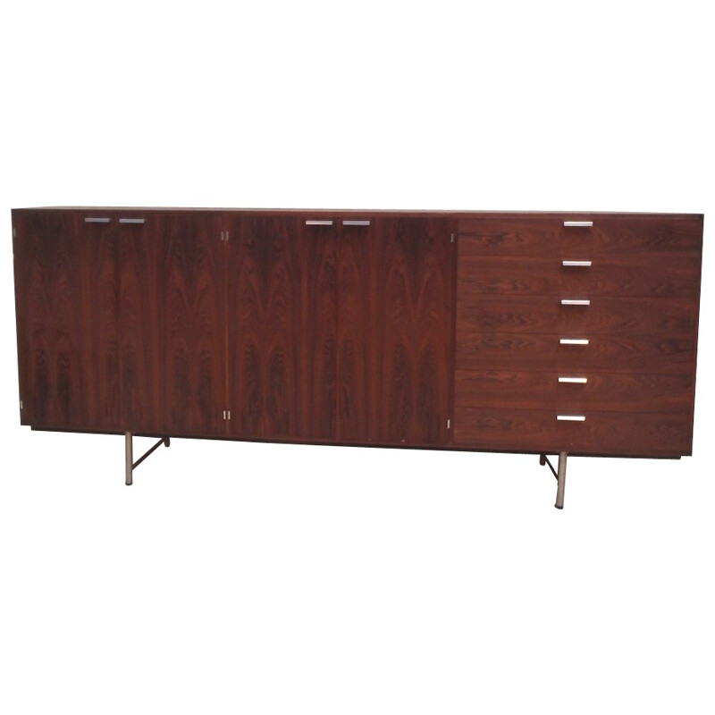 Credenza vintage in palissandro e metallo di Cees Braakman per Ums Pastoe, 1960