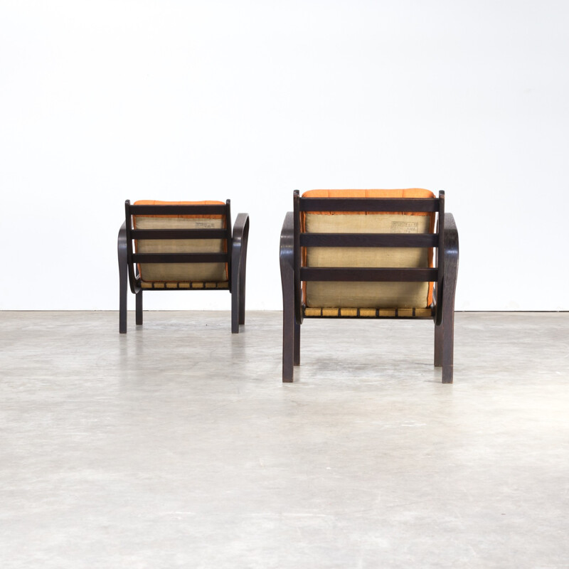 Vintage set of 2 armchairs by Karel Kozelka & Antonin Kropacek fauteuils - 1940s