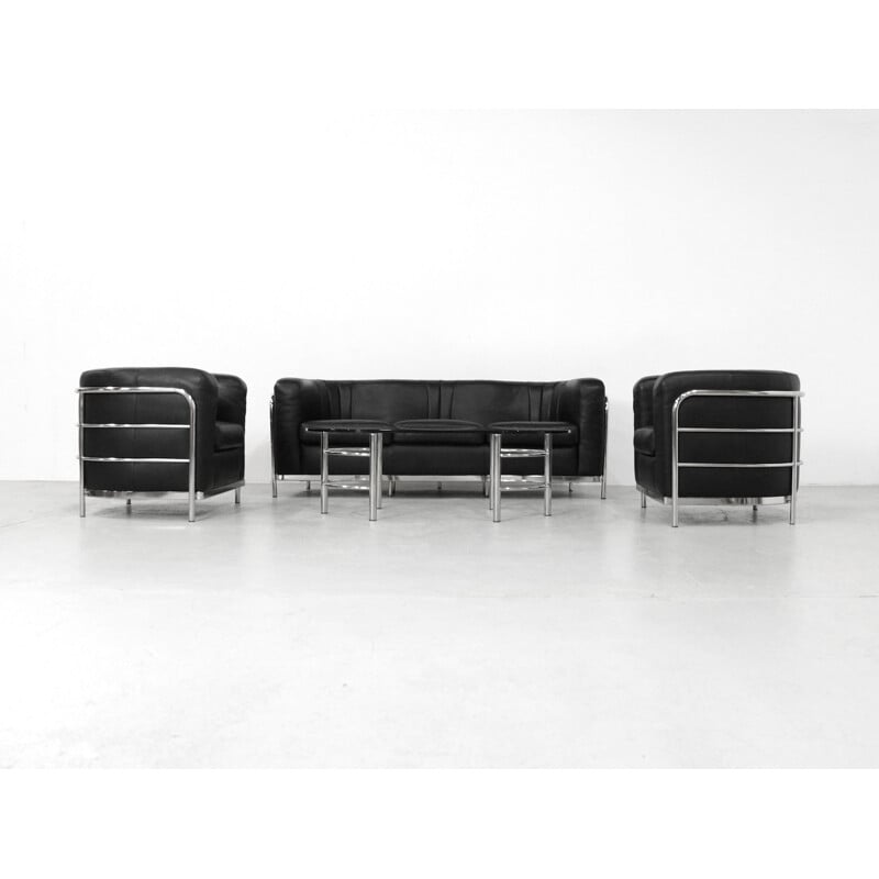 Vintage Sofa Set and coffee table by Paolo Lomazzi for Zanotta Onda - 1980s