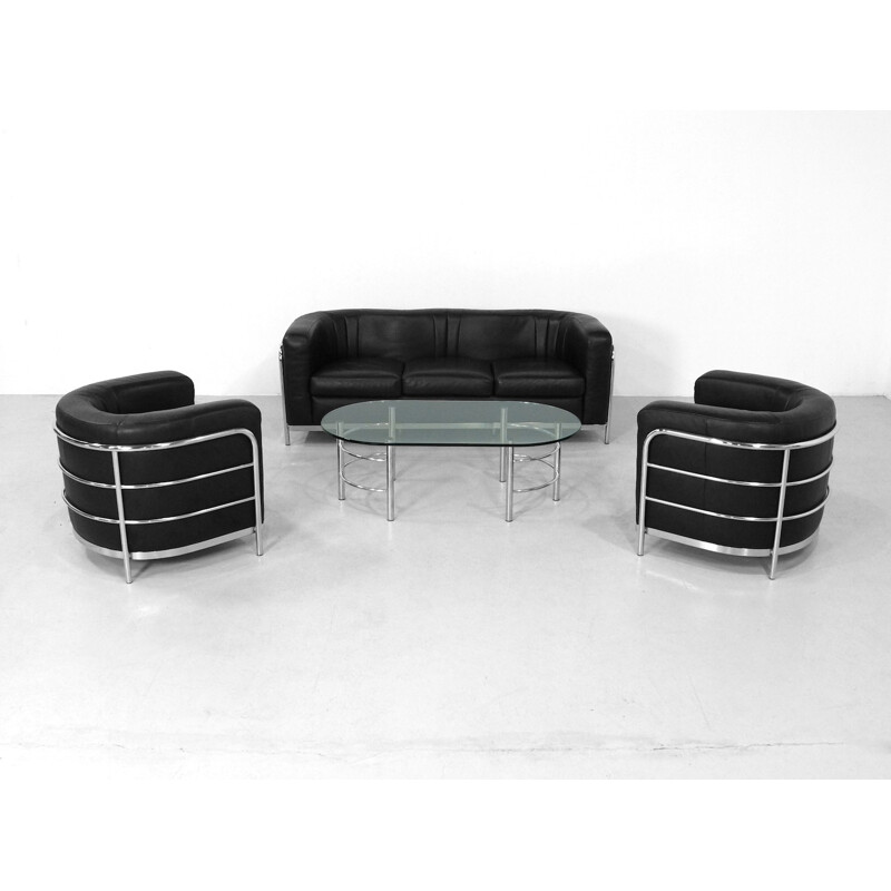 Vintage Sofa Set and coffee table by Paolo Lomazzi for Zanotta Onda - 1980s