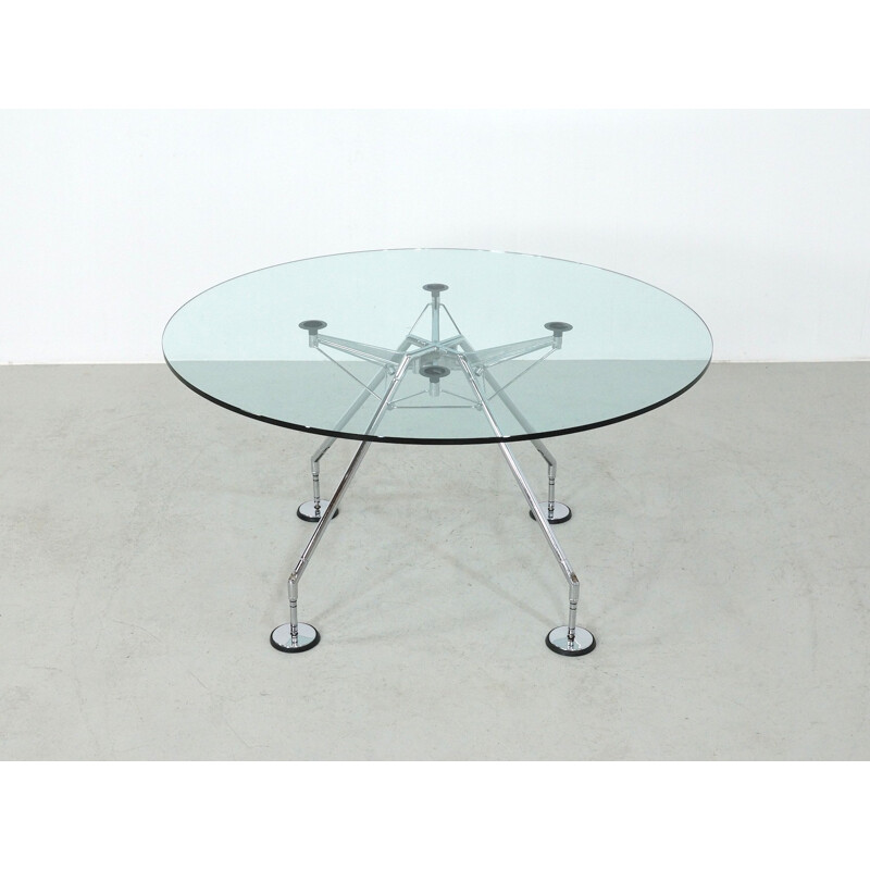 Table en Verre Vintage par Sir Norman pour Tecno SPA - 1980