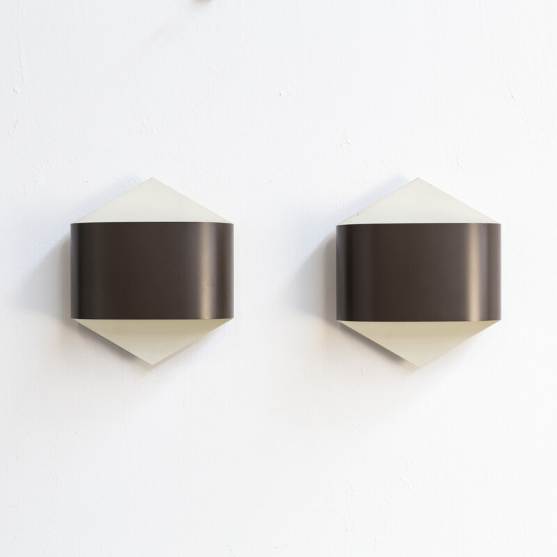 Vintage pair of wall sconces by Rolf Krüger & Dieter Witte wall sconces by Staff Germany - 1960s