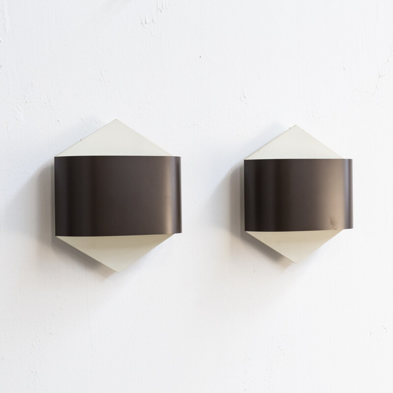 Vintage pair of wall sconces by Rolf Krüger & Dieter Witte wall sconces by Staff Germany - 1960s