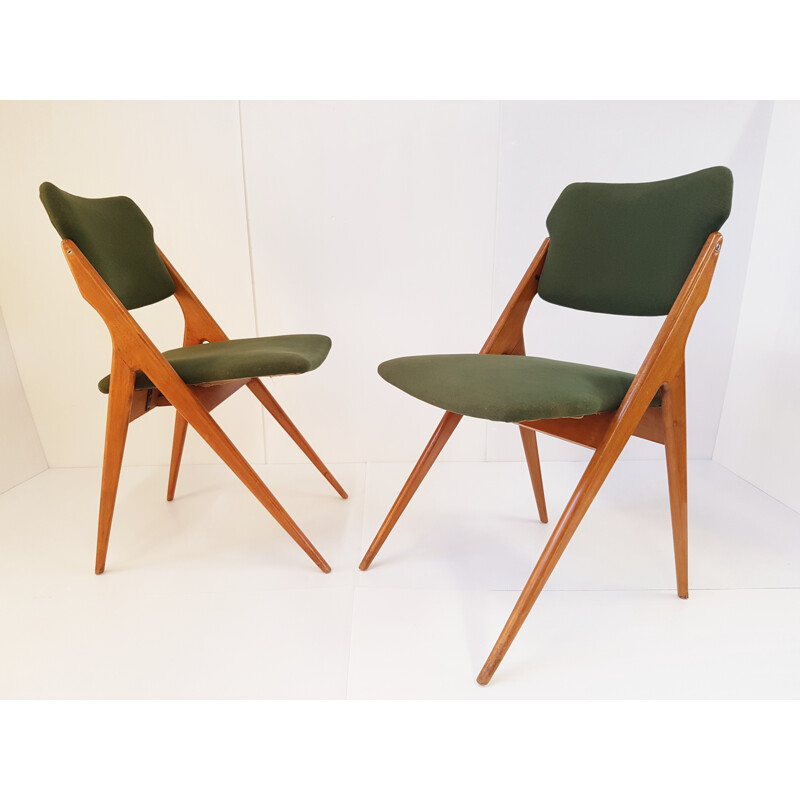Par de cadeiras vintage de Gérard Guermonprez para Godfrid, 1950