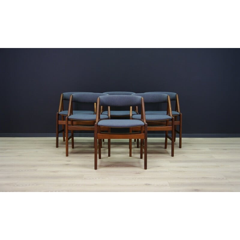 Suite de 6 chaises danoises vintage par Henning Kjaernulf - 1970