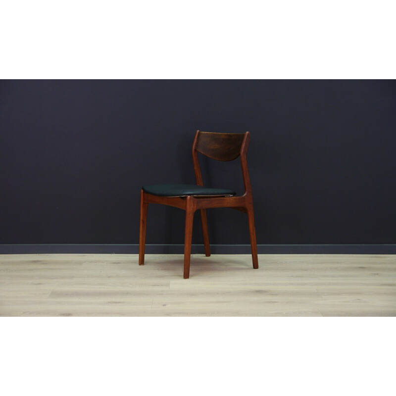 Vintage scandinavian black chair - 1960s