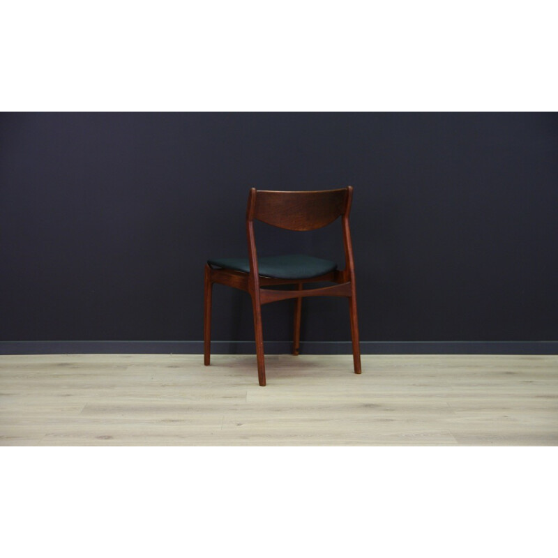 Chaise noire scandinave vintage - 1960