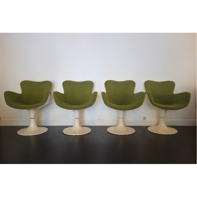 Set of 4 mid-century Clover chairs by Christian Adam for Airborne - 1970s