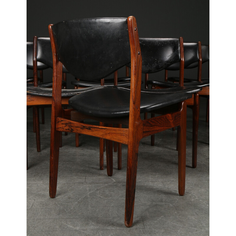 Set of 9 mid-century Rosewood Chairs - 1960s