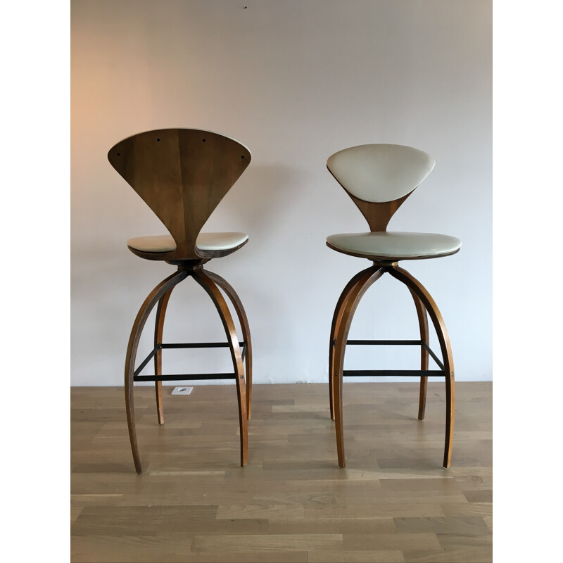 Mid-century bar stools by Norman Cherner - 1960s