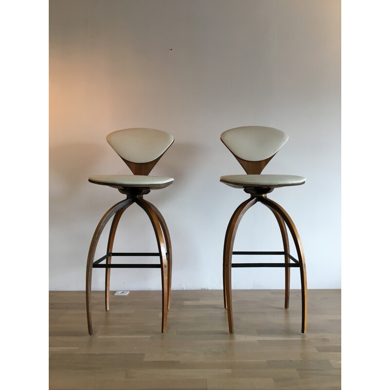 Mid-century bar stools by Norman Cherner - 1960s