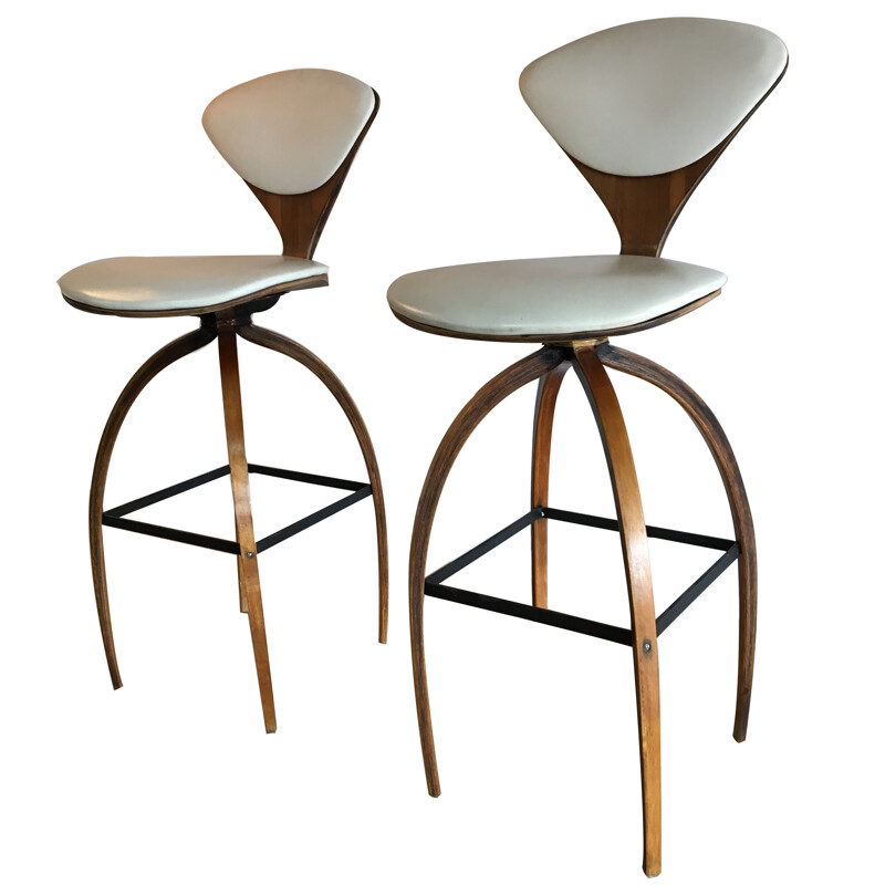 Mid-century bar stools by Norman Cherner - 1960s