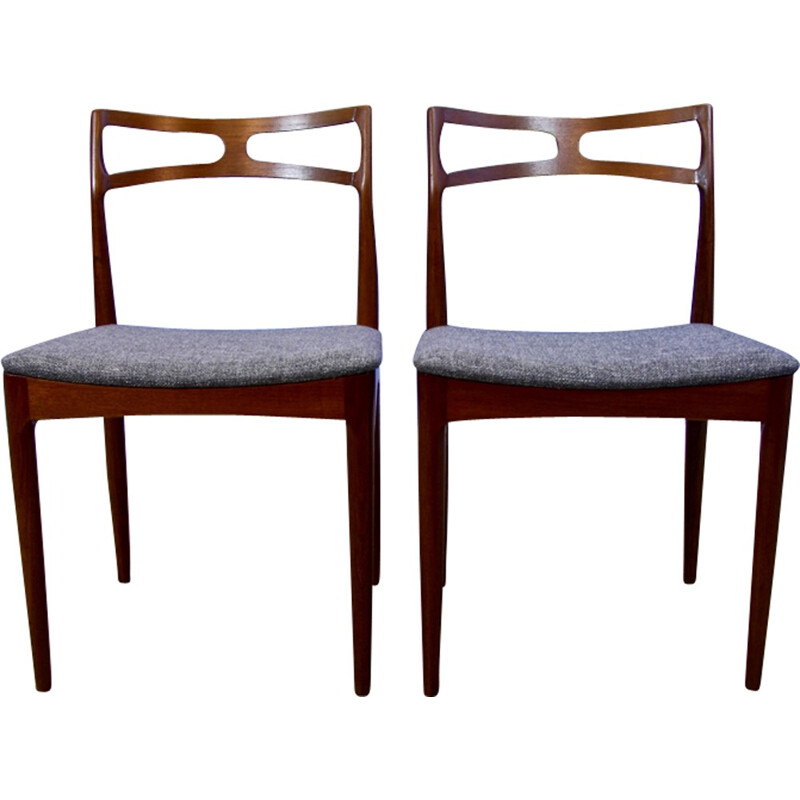 Mid-century Danish dining chairs in teak by Johannes Andersen - 1960s