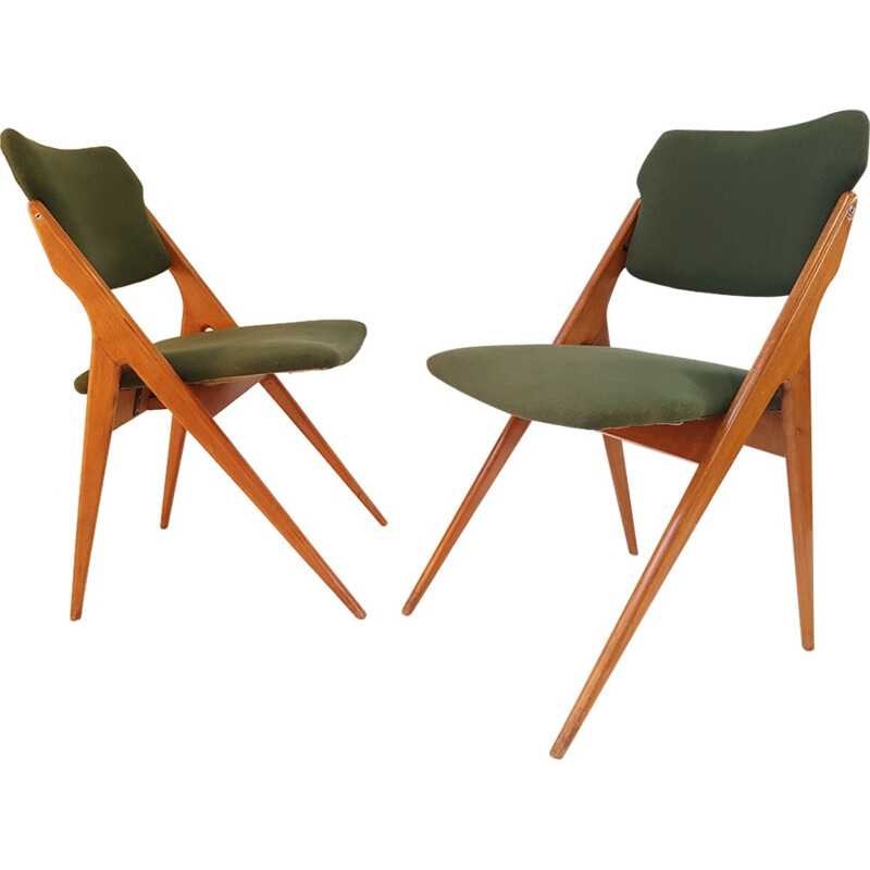 Par de cadeiras vintage de Gérard Guermonprez para Godfrid, 1950