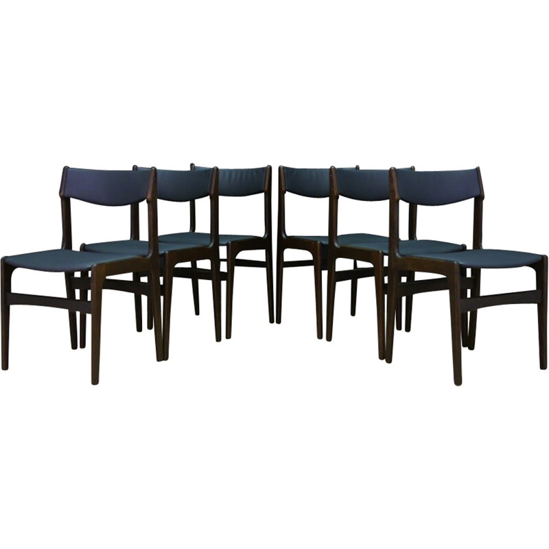 Set of 6 vintage danish chairs in oak - 1960s