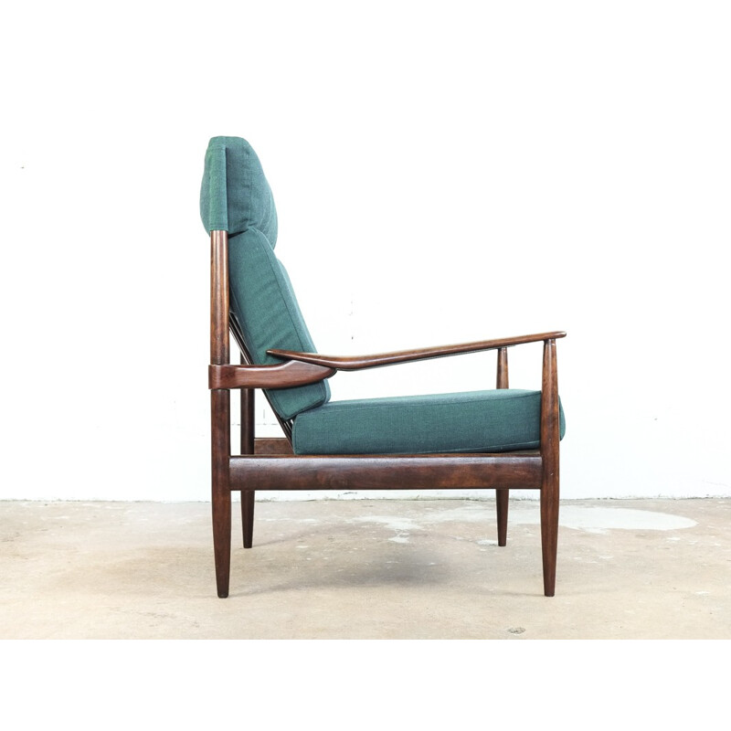  Vintage pair of armchairs in wallnut, Beka Design - 1960s