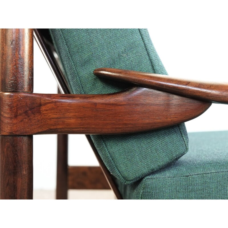  Vintage pair of armchairs in wallnut, Beka Design - 1960s