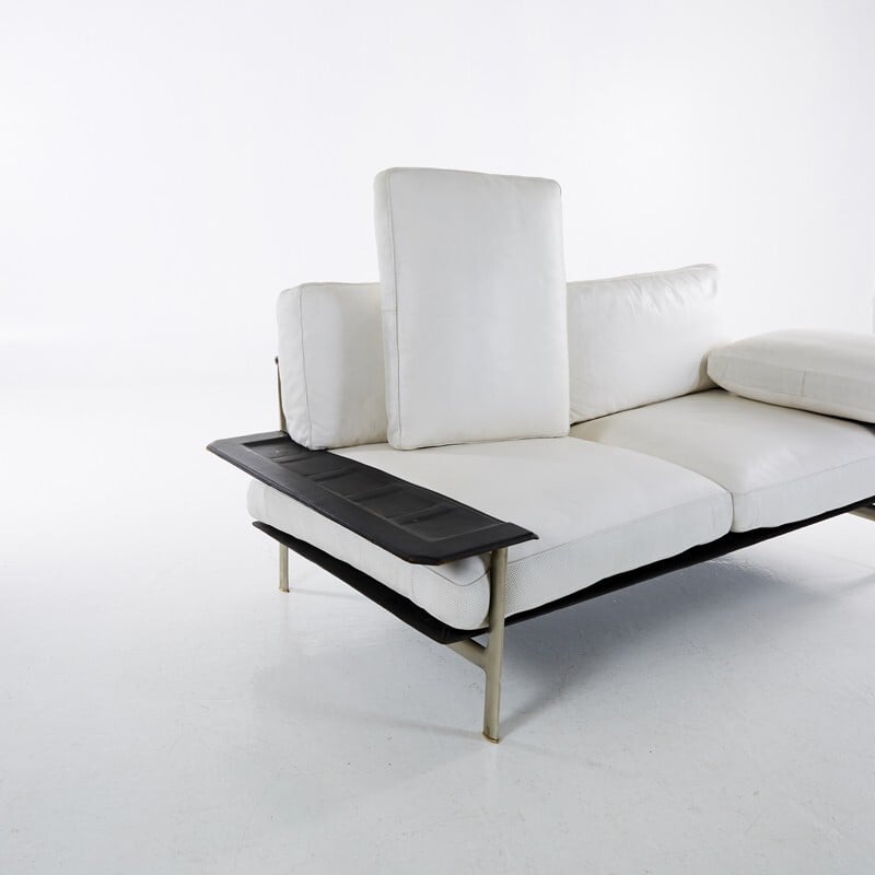 Vintage Diesis Sofa in White Leather by Citterio & Nava for B&B - 1980s