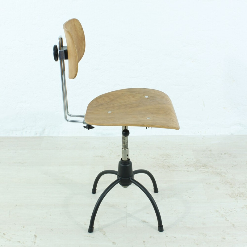 Vintage teak office chair by Egon Eiermann - 1960s