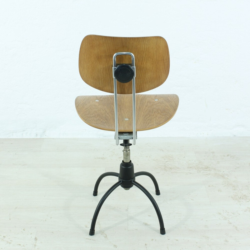 Vintage teak office chair by Egon Eiermann - 1960s