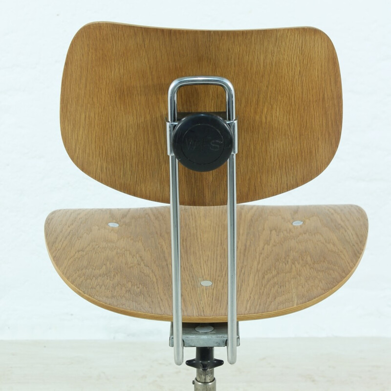 Vintage teak office chair by Egon Eiermann - 1960s