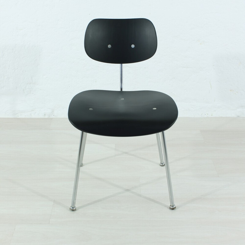 Vintage black lacquered SE68 chair by Egon Eiermann for Wilde & Spieth - 1960s