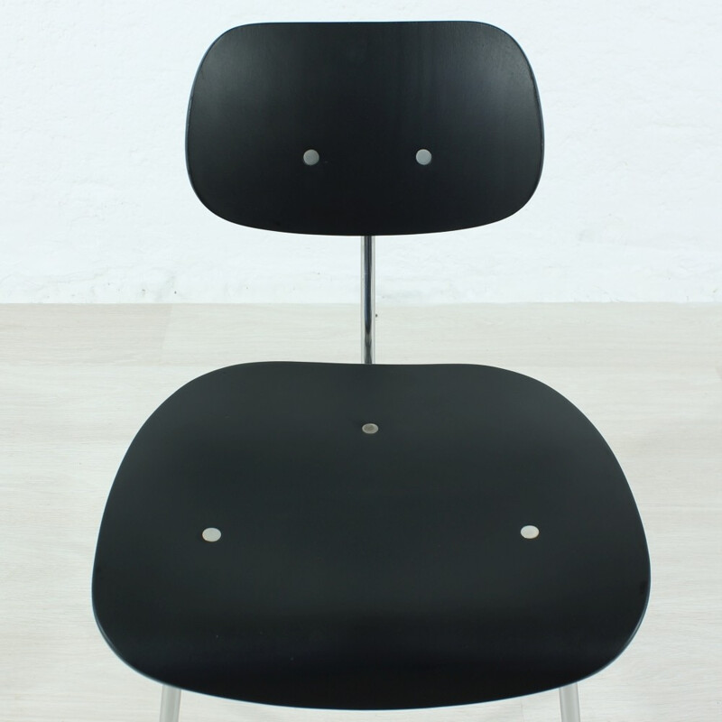 Vintage black lacquered SE68 chair by Egon Eiermann for Wilde & Spieth - 1960s