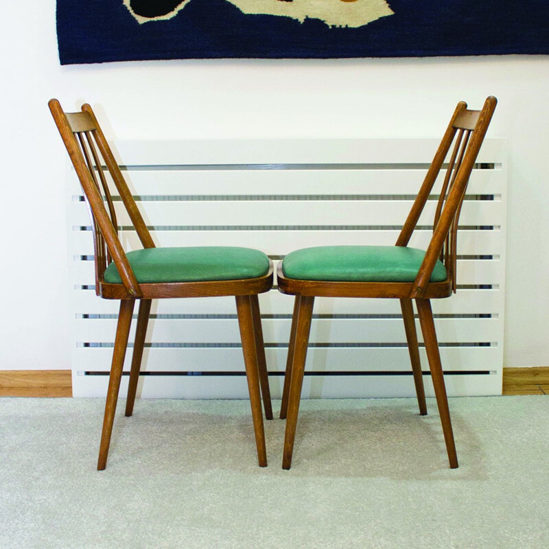 Mid-century Hungarian dining chairs designed by Gábriel Frigyes for SZKIV Budapest - 1950s