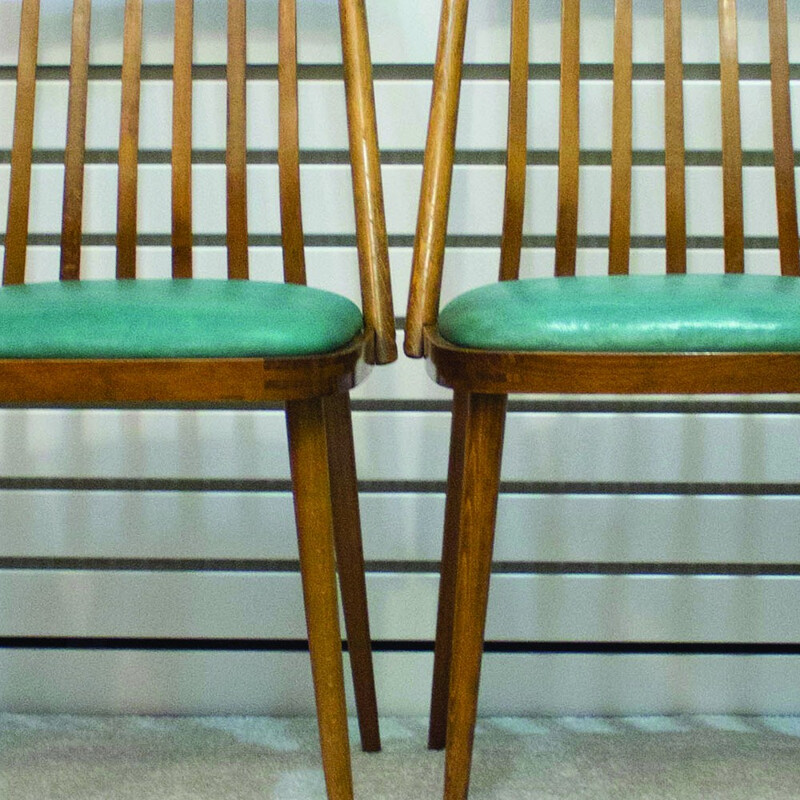 Mid-century Hungarian dining chairs designed by Gábriel Frigyes for SZKIV Budapest - 1950s