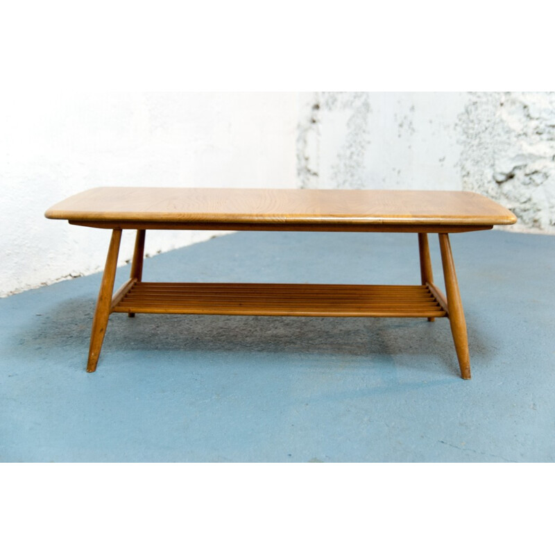 Mid-century Ercol coffee table 104cm - 1960s