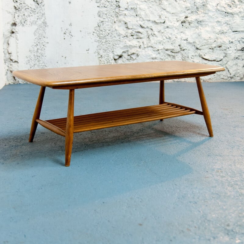 Mid-century Ercol coffee table 104cm - 1960s