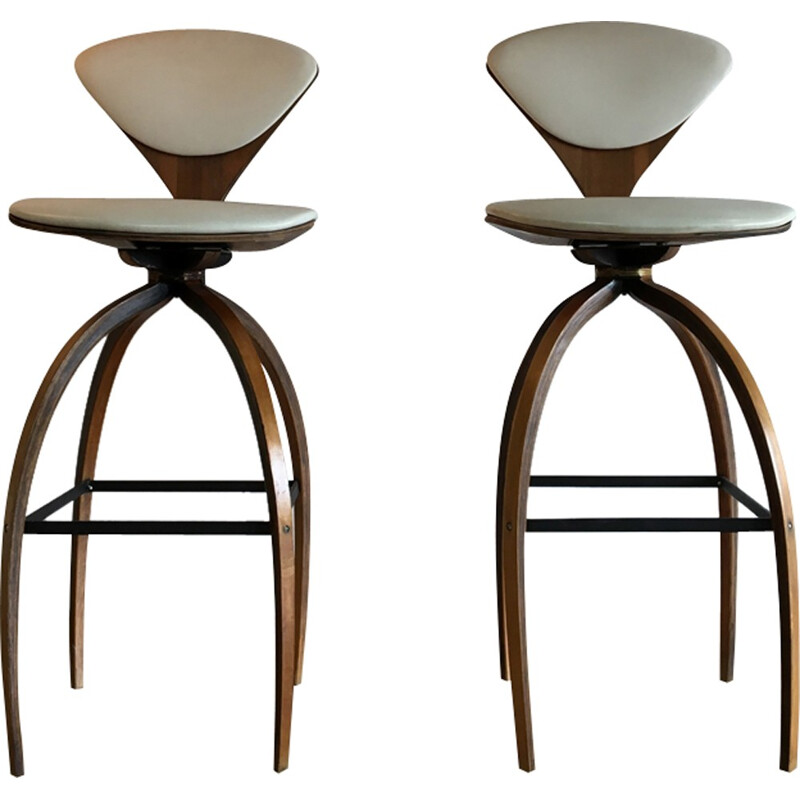 Mid-century bar stools by Norman Cherner - 1960s