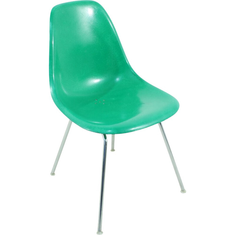 Vintage Side chair in kellygreen by Hermann Miller for Vitra - 1960s