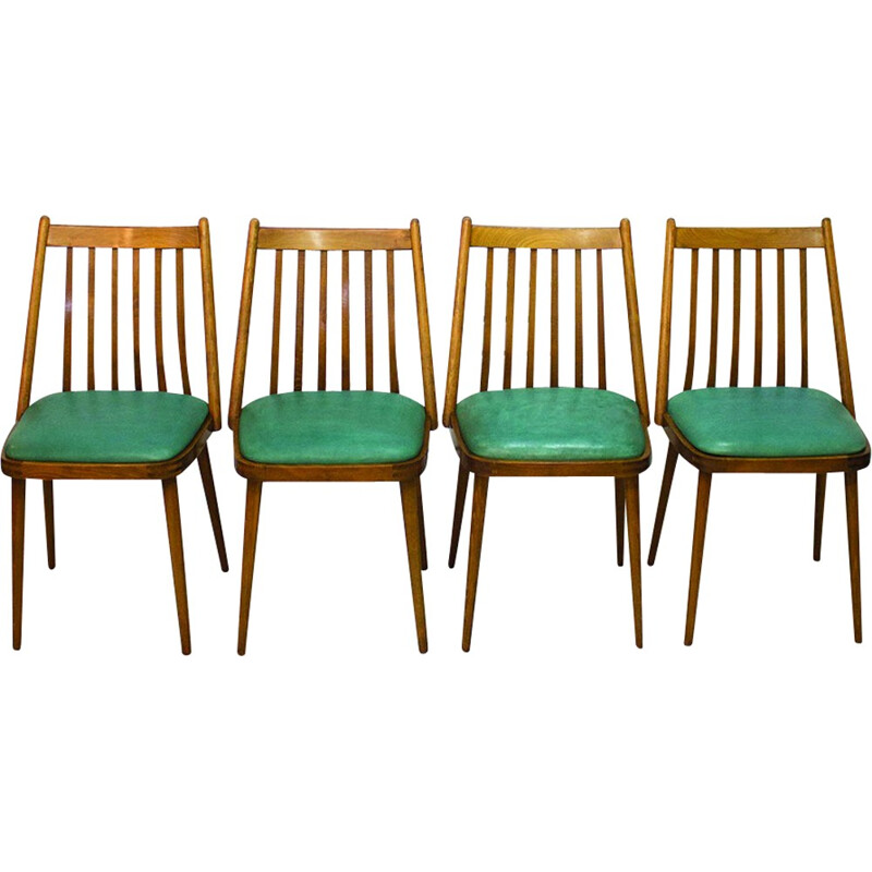 Mid-century Hungarian dining chairs designed by Gábriel Frigyes for SZKIV Budapest - 1950s