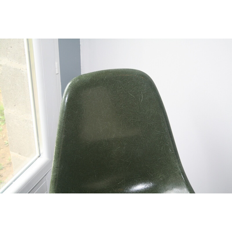 Chaise DSW forest green, EAMES - années 60