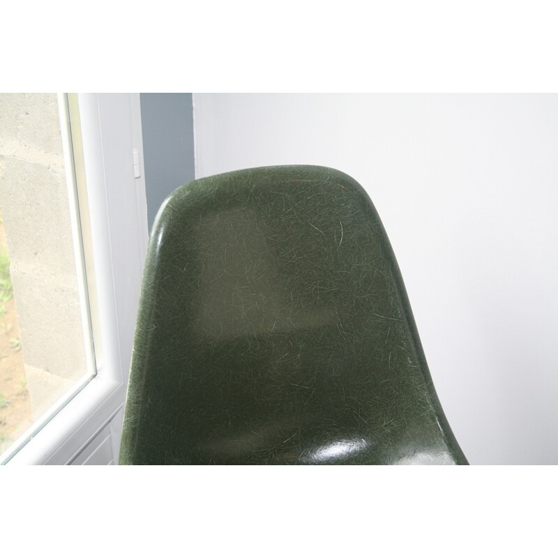 DSW forest green chair in fibreglass, EAMES - 1960s