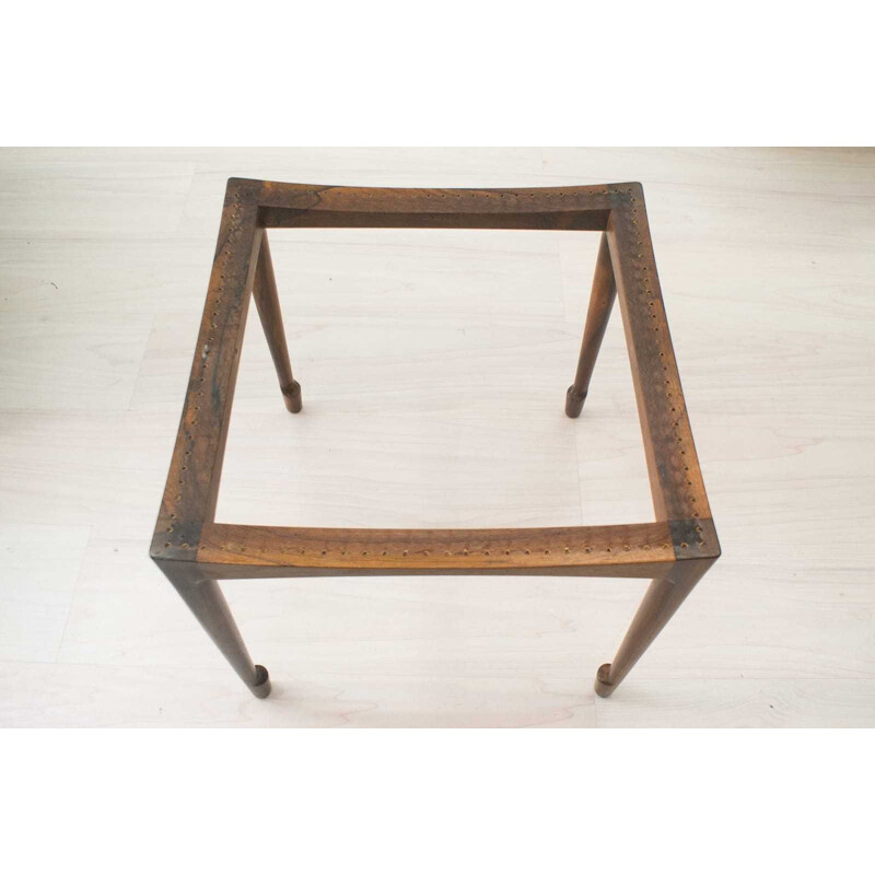 Rio Rosewood four-legged stool by Bernt Petersen for Wörts Möbelsnedkeri - 1960s