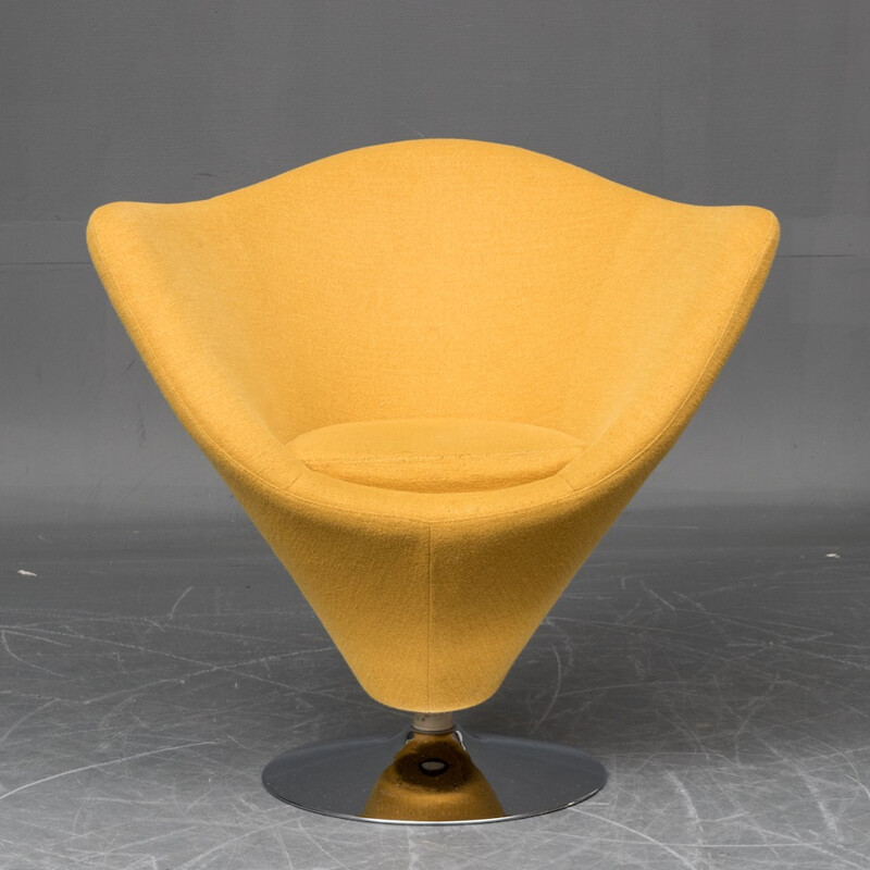 Vintage Danish Yellow Armchair - 1970s