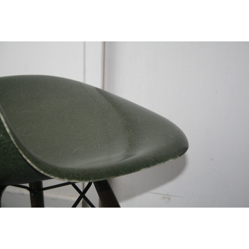 DSW forest green chair in fibreglass, EAMES - 1960s