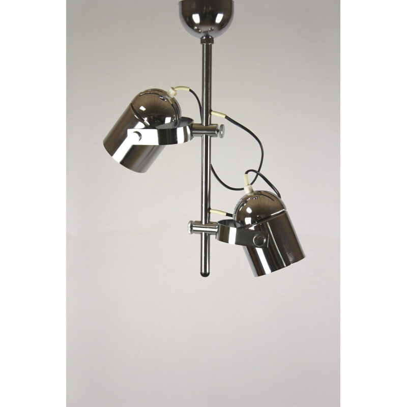 Chrome Ceiling Lamp by S. Indra - 1970s