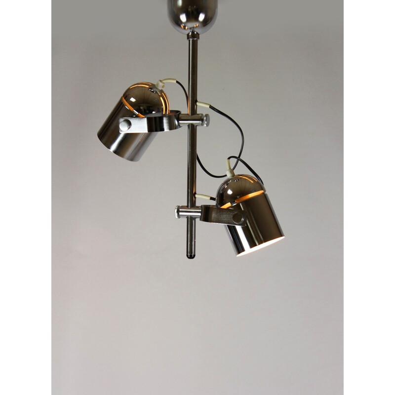 Chrome Ceiling Lamp by S. Indra - 1970s
