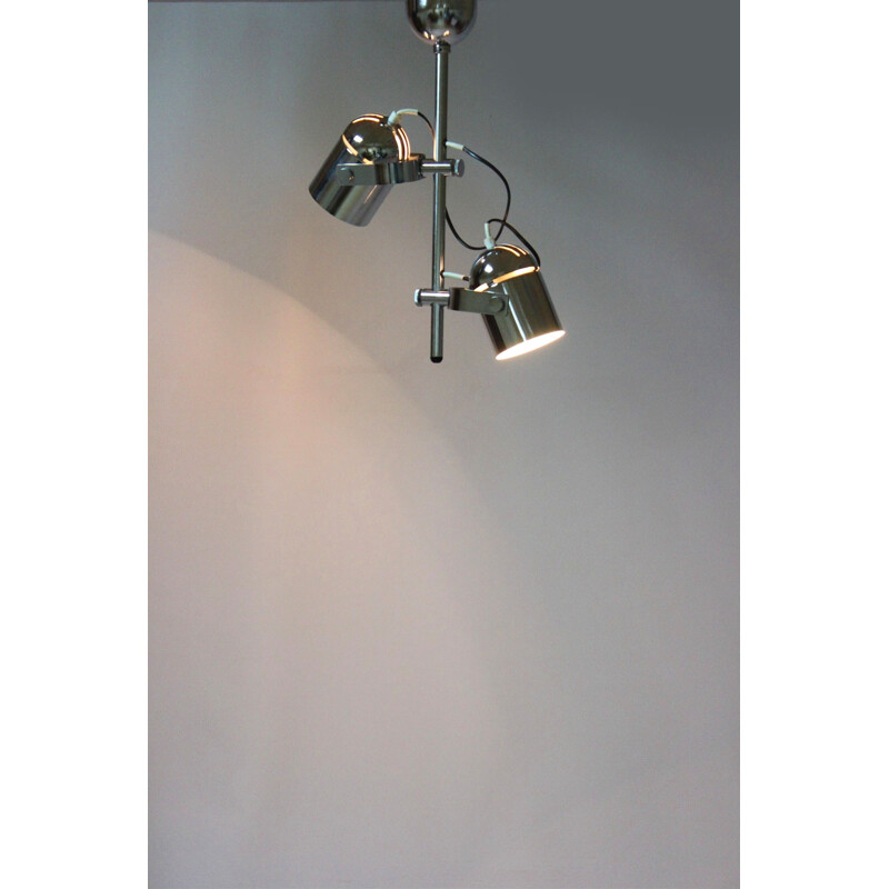 Chrome Ceiling Lamp by S. Indra - 1970s