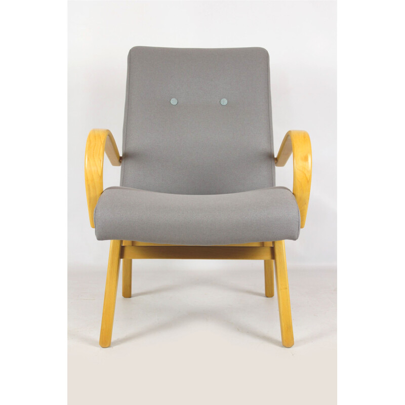 Vintage Pair of  Armchairs in Grey and Pastels - 1960s