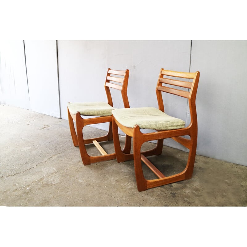 Vintage tiled dining table and 4 dining chairs - 1960s