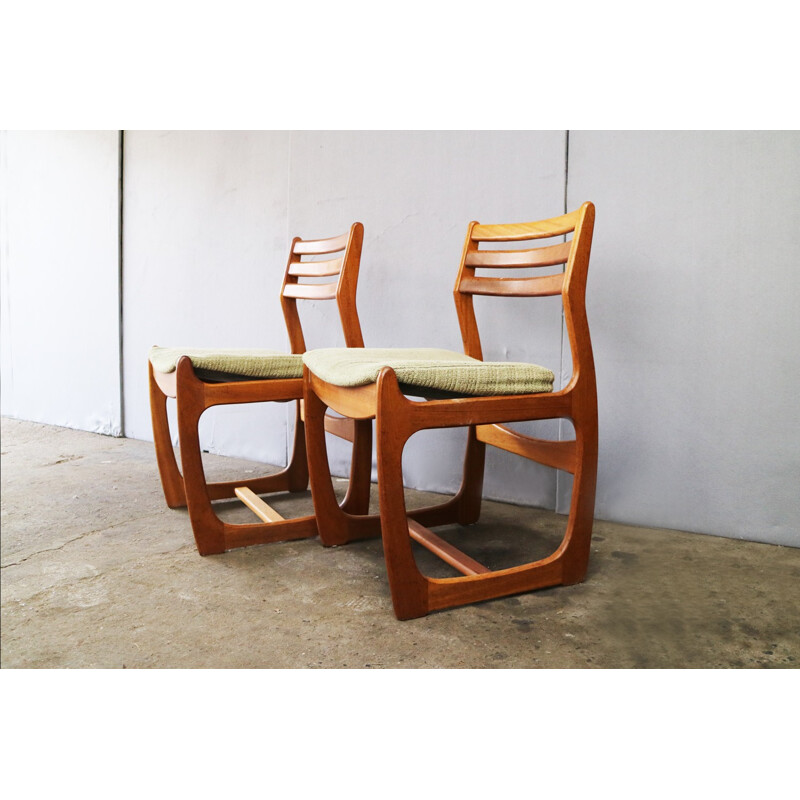 Vintage tiled dining table and 4 dining chairs - 1960s