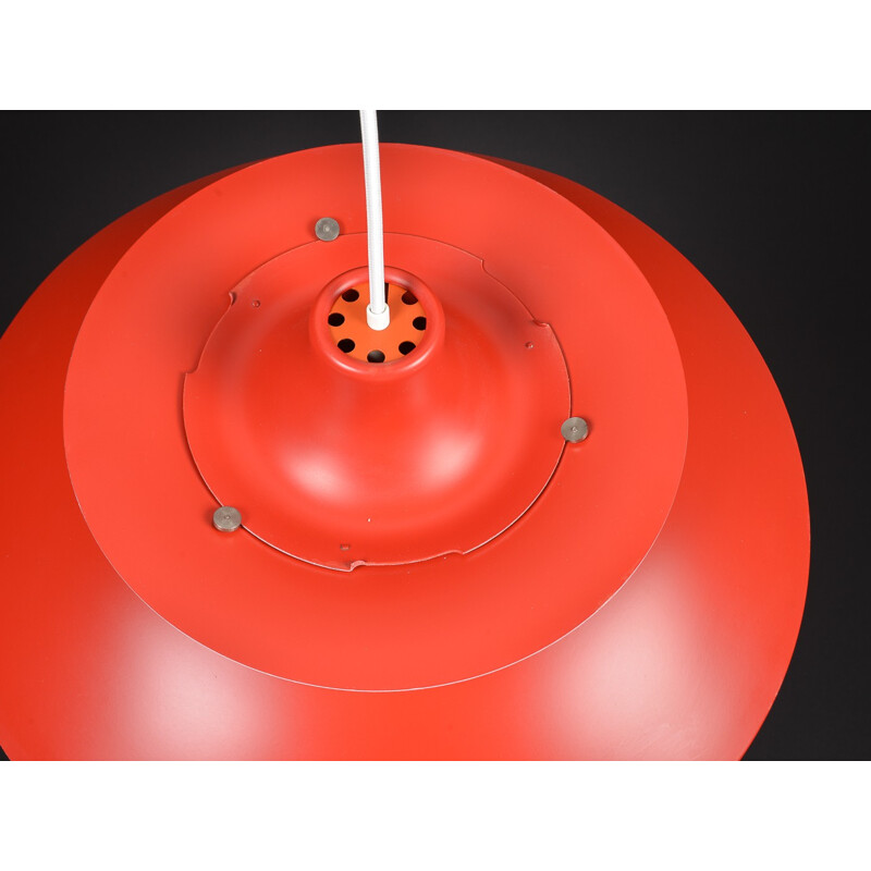 Suspension vintage "PH50" rouge par P. Henningsen pour Louis Poulsen - 1958