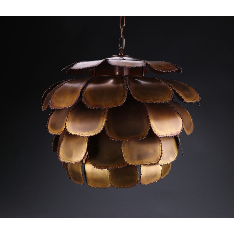 Vintage brass hanging lamp by Svend Aage Holm Sørensen for Holm Sørensen - 1960s