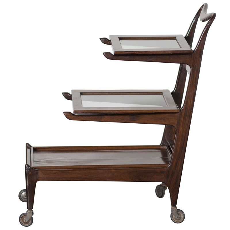 Brazilian Bar Cart in rosewood by Forma Sao Paulo - 1955