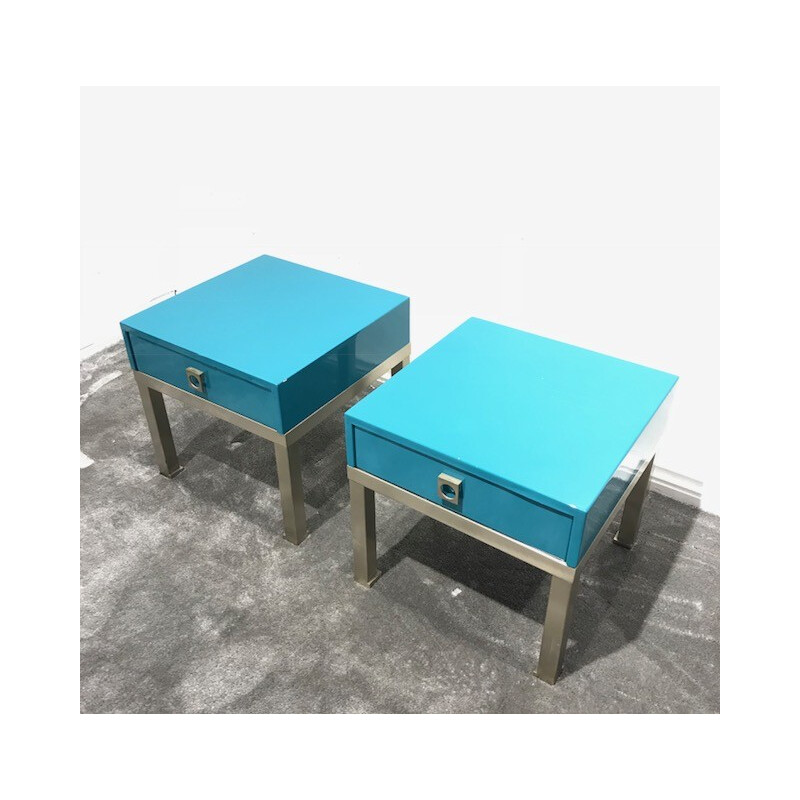 Set of 2 bedside tables by Guy Lefevre for Maison Jansen - 1970s