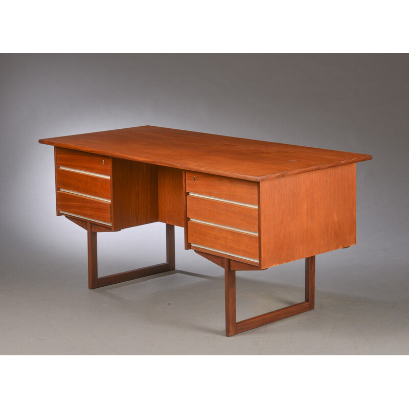 Vintage 6 drawer-desk in teak - 1960s